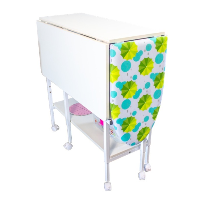 HORN FURNITURE - Emma Sewing and Cutting Table with ironing board - white - Image 2