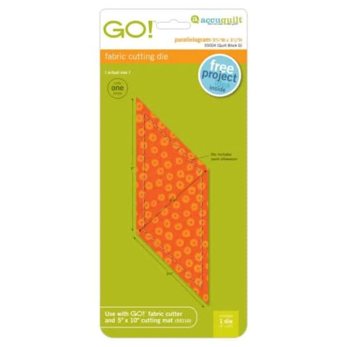 GO! Parallelogram 45° -3 11/16″ x 4 15/16″ Sides (3″ x 4 1/4″)